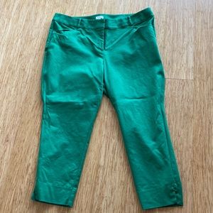 Loft Marissa fit plus size green pants
